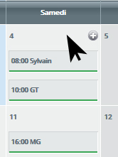 Localisation du click souris pour poser un rendez-vous
